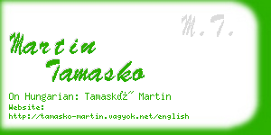 martin tamasko business card
